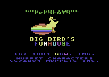 Fun House title screen for Commodore 64